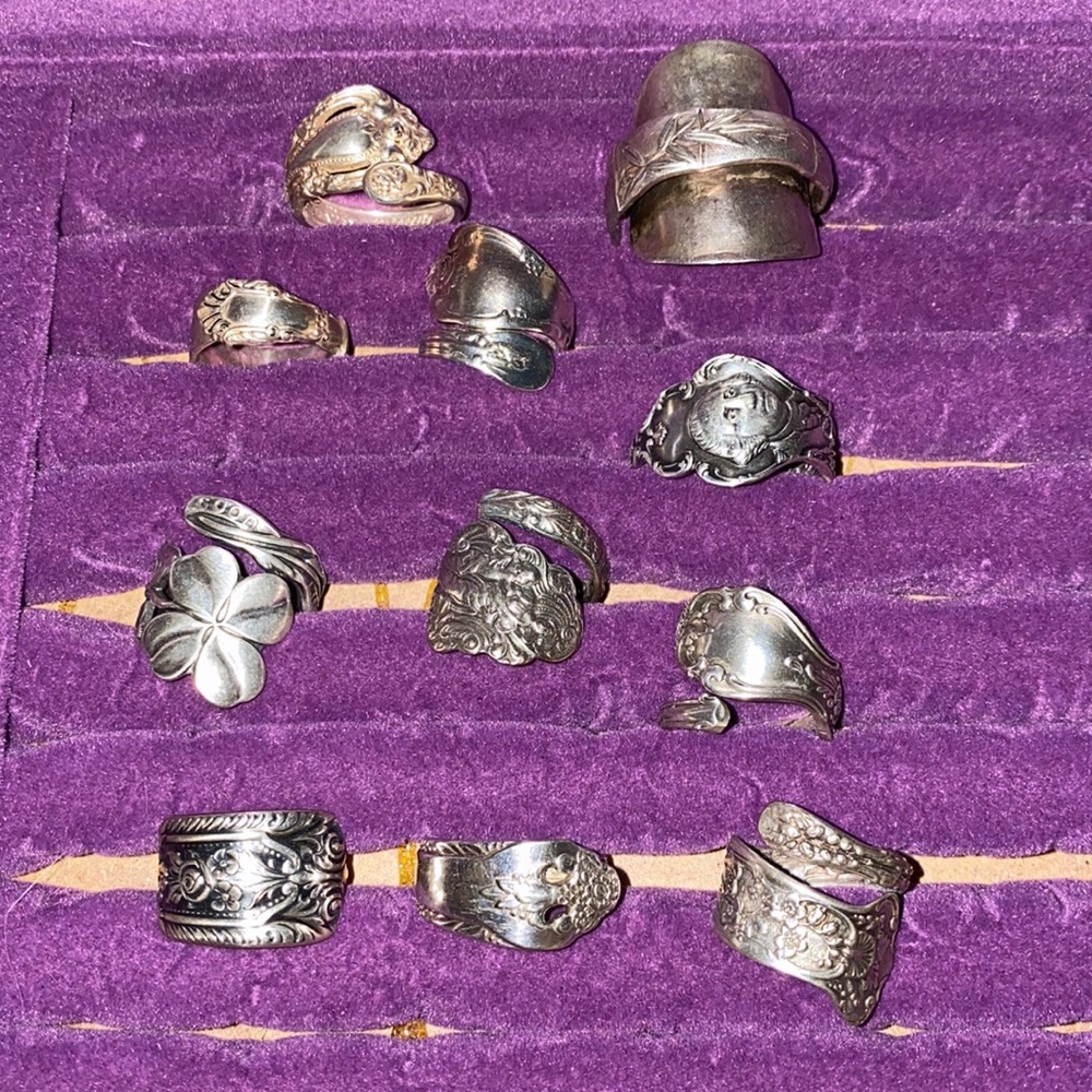 Sterling spoon rings